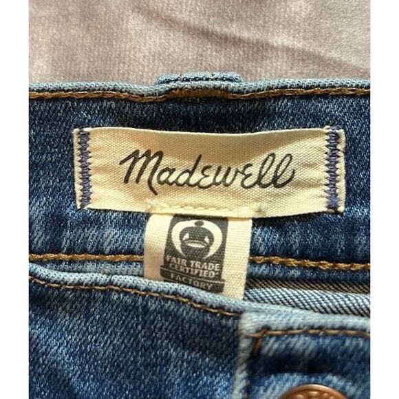 Madewell Womens Mid Rise Kick Out Crop Jeans Bootcut Medium Wash Blue 28 NWOT - Picture 4 of 9